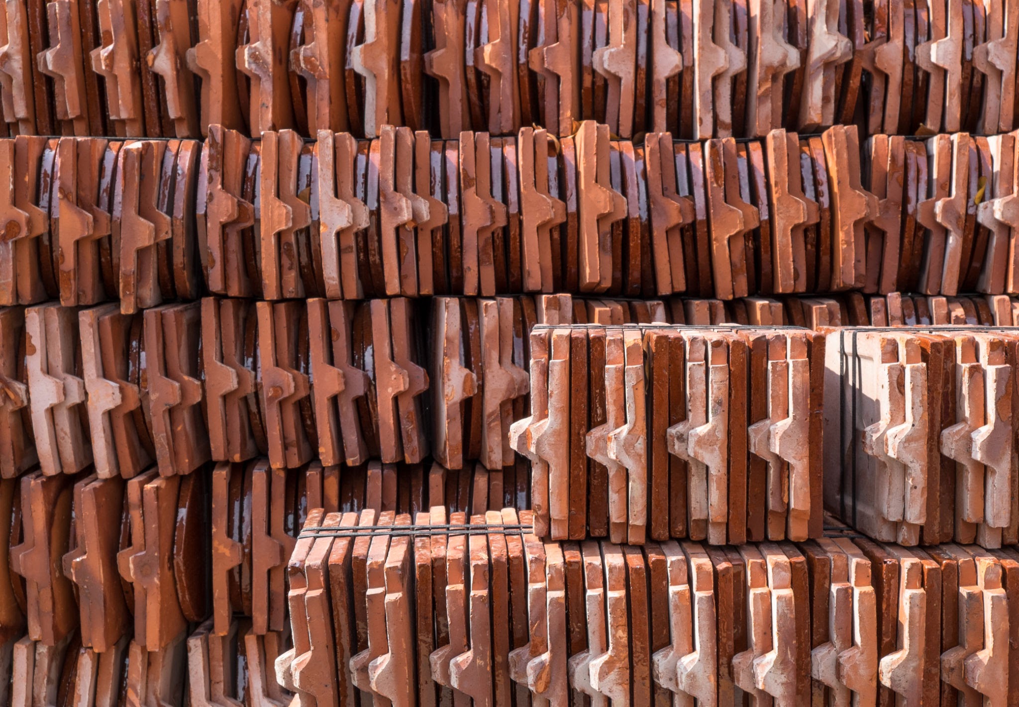 Stack of concrete blocks at the constructing site